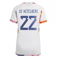 Belgien Charles De Ketelaere #22 Bortatröja Dam VM 2022 Kortärmad